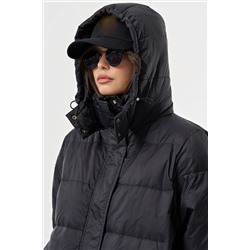 Пальто пуховое черное