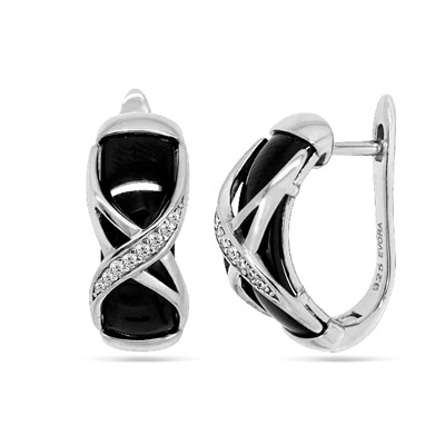 Серьги из серебра керамика, МКВА278