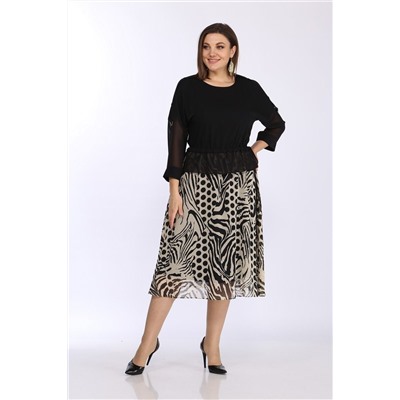 Lady Style Classic 2531 черный-зебра, Платье
