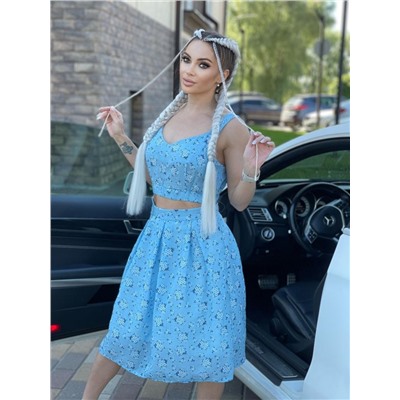 Костюм с юбкой 874413