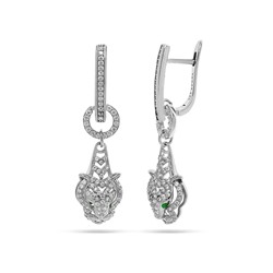 Серьги из серебра куб.циркон., МЦВА36