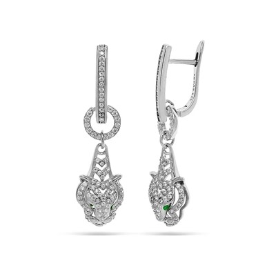 Серьги из серебра куб.циркон., МЦВА36
