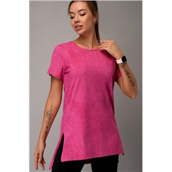 Женская удлиненная футболка с разрезами Happyfox