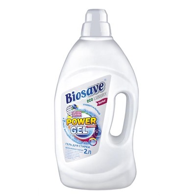 Гель д/стирки 2л BIOSAVE  LUXURY Для Белоснежного белья Бархат
