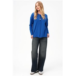 Женский лонгслив оверсайз из футера двухнитки Happyfox