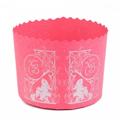 Форма для кулича Зайчата на розовом d=11 см, набор 10 шт