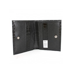 Портмоне женское Croco-ПР-904 натуральная кожа 3 отд,  3 карм,  черный крок/черный флотер (200/40)  232831