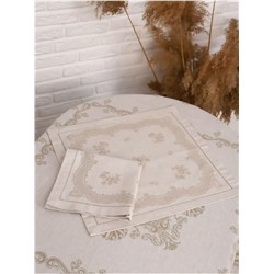 Комплект салфеток "Татьяна"-беж. 6 шт. 45*45 см. п/лен