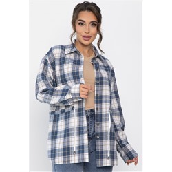 Рубашка хлопковая Джанет (сине-белая) Б14272-4М