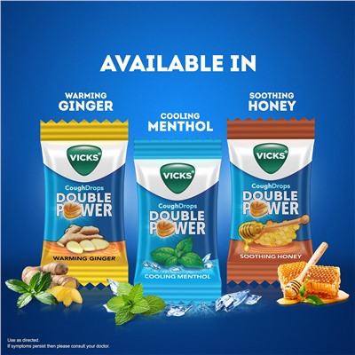 VICKS Cough Drops MIX ginger/honey/menthol (ВИКС леденцы от кашля и воспаления горла микс (имбирь/мед/ментол)), 1 шт.