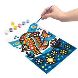 Раскраска для детей «Рыбка» с кисточкой и красками