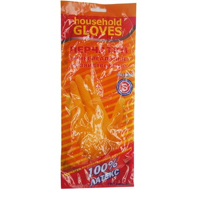 Перчатки резиновые GLOVES (латекс, повыш. эластичн.) инд.упак. S (маленькие)