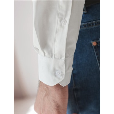 Классическая офисная рубашка из премиального хлопка с эластаном