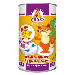 Настольная игра на скорость в тубусе "Ку-ка-ре-ку!" VT8020-04, VT8020-04