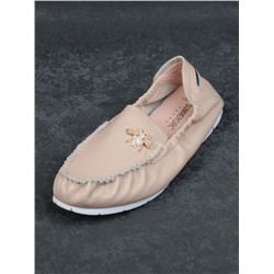 D303X LIGHT BROWN Мокасины женские (натуральная кожа) размер 36