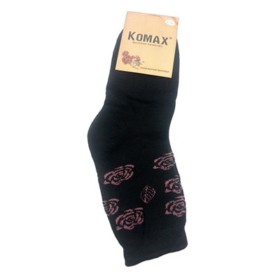 Носки  Жен.  Р-р 37-42 теплые KOMAX (88%хлопок,10%полиамид,2%лайкра) цветн/роза 383747