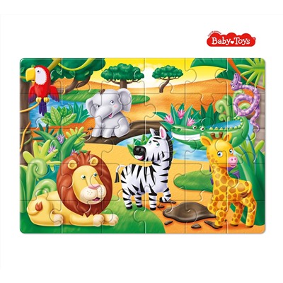 Пазл First Puzzle «Кто живет в Джунглях» 30 элементов