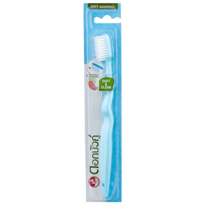 SOFT & CLEAN Toothbrush, Twin Lotus (МЯГКОСТЬ И ЧИСТОТА Зубная щётка мягкая, разные цвета, Твин Лотус), 1  шт.