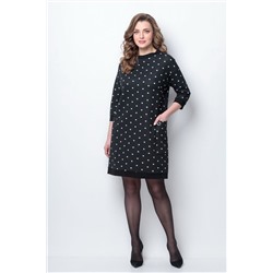 Michel chic 2079 черный+горох, Платье