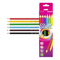 Карандаши цветные  6 цв. Violin Pure Color дерев. шестигранные заточен. TQ201022-6
