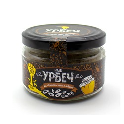 Урбеч из тёмного льна с мёдом (200г)