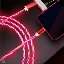 Светящийся кабель Lightning цвет микс