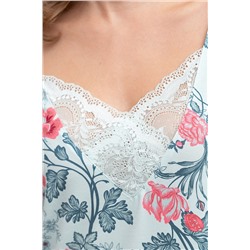 Комплект жен: фуфайка(футболка) д/рук, брюки Mia Cara SS23WJ333 Blueberry Night (Аква/пионы)