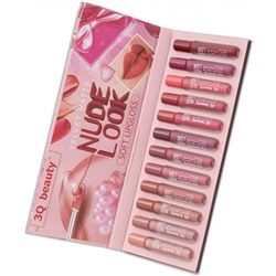 Блеск для губ 3Q BEAUTY Nude look Velvette matte LP-89526 (мин.12шт.) Karite