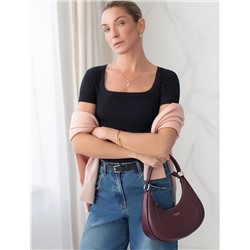 Футболка из трикотажа в широкий рубчик