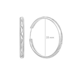 Серьги из серебра без вставки, А-2600225