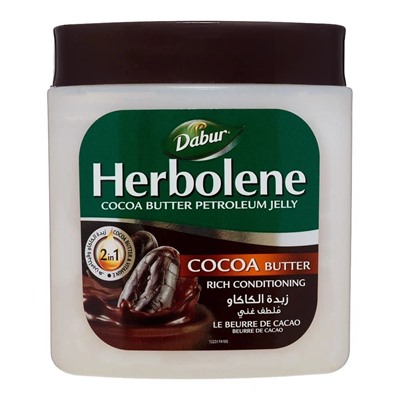 Herbolene COCOA BUTTER, Dabur (Вазелин для кожи С МАСЛОМ КАКАО И ВИТАМИНОМ Е, Дабур), 225 мл.