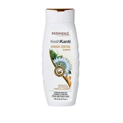 Kesh Kanti DAMAGE CONTROL Shampoo, Patanjali (Шампунь КОНТРОЛЬ ПОВРЕЖДЕНИЙ, для сухих, слабых и вьющихся волос, Патанджали), 200 мл.