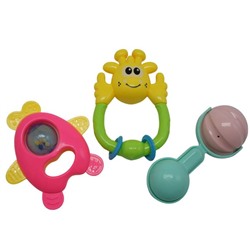 Погремушки 3 шт (прорезыватель,маракас,космонавт) 19*15см / пакет 613-4