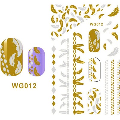 Золотой стикер для ногтей и рук «Gold Tattoo»