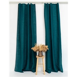 Штора гладкокраш. «Ундина Бирюза» тесьма п/лен 145*260 см.