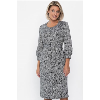 Платье Феличита (черное/лео) П14034-19М