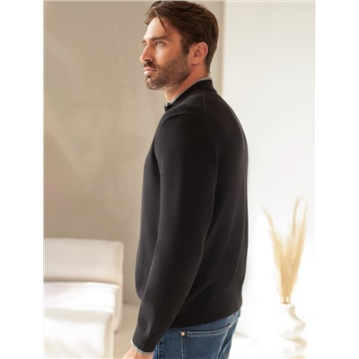 Кардиган на молнии из хлопка с нейлоном