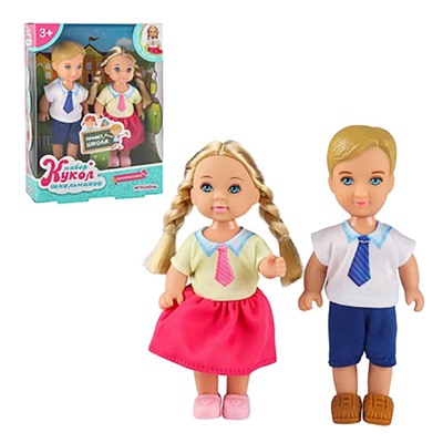Игроленд. Набор кукол в виде маленьких школьников, 11,5см 267-854