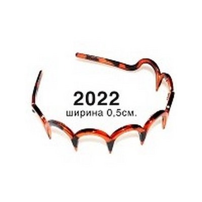 Ободок Гребень фигурный 0,5см асс-т 3цвета  NICE 2022