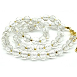 Бусы из горного хрусталя шарик гр.7,5мм, 47см