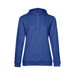 Толстовка с капюшоном женская Hoodie, ярко-синий меланж