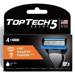 TOPTECH 5 RAZOR MAN PROFESSIONAL-5 Кассета 4шт (совместимы с фьюжен) АКЦИЯ! СКИДКА 7%