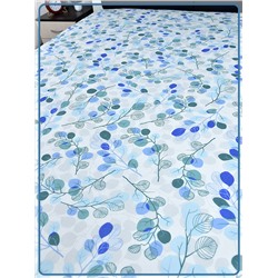 Простыня Ивановская бязь Эвкалипт вид 9-8 синий