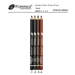 Карандаш д/бровей с щеточкой  т.001 Черный  003MB Farres