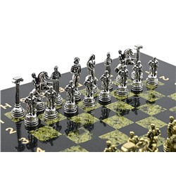Шахматы подарочные с металлическими фигурами "Геракл", 250*250мм