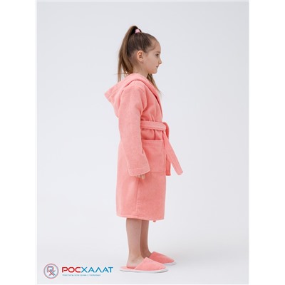 Детский махровый халат с капюшоном светло-коралловый МЗ-04 (6)