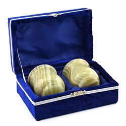 Подарочные стаканы из оникса 2 шт (65*65*70мм) уп. бархат