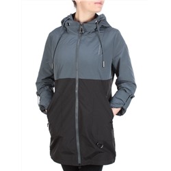 FY-197 AQUAMARINE/BLACK Ветровка женская АЛИСА (65% хлопок, 35% полиэстер) размер 52