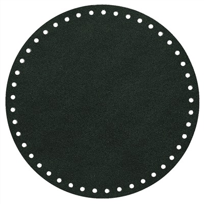 Кожа - Дно для сумки круглое 20 см. Dark green