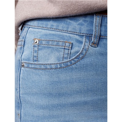 Джинсы мом фит из мягкой эластичной джинсы 12OZ